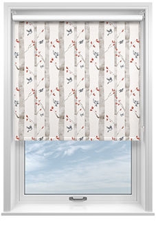 Watercolour Woods, Red - Roller Blind
